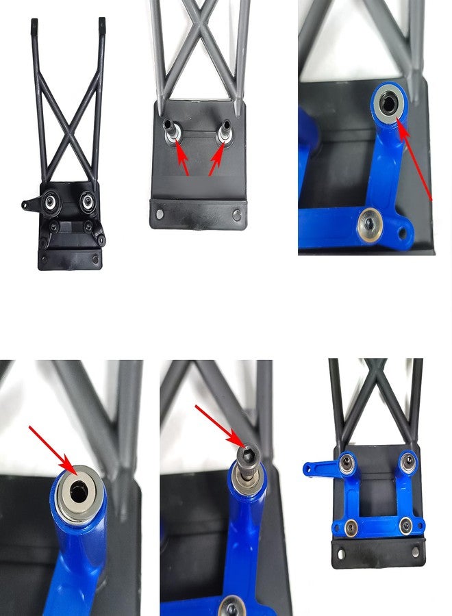 مجموعة ذراع التوجيه المصنوعة من سبائك الألومنيوم من WEFEINO RC لسيارة Tra-xxas 1/10 Slash 2WD RC - قطعة ترقية - Image 5